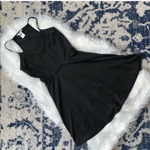 Bar III Black Skater Dress w/ Cutout Detail